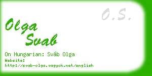 olga svab business card